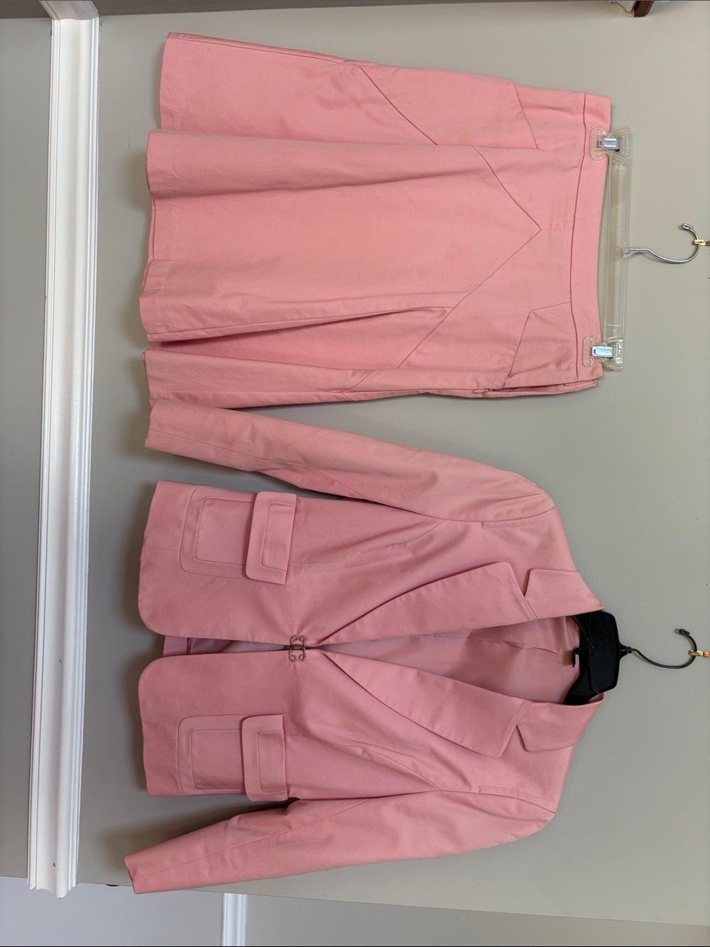 Express Pink Two-Piece Blazer & Skirt Set